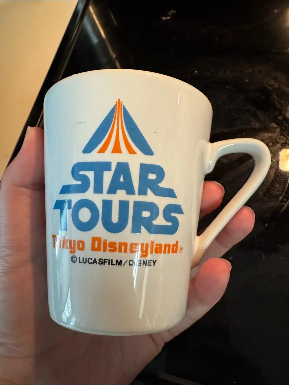 RARE VINTAGE Tokyo Disneyland Star Tours Lucasfilm Mug Made In Japan